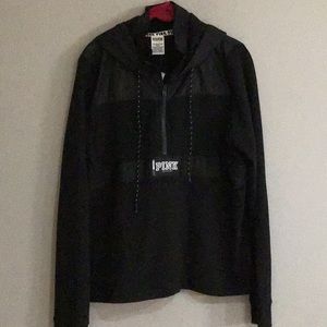 Pink hoodie half zip